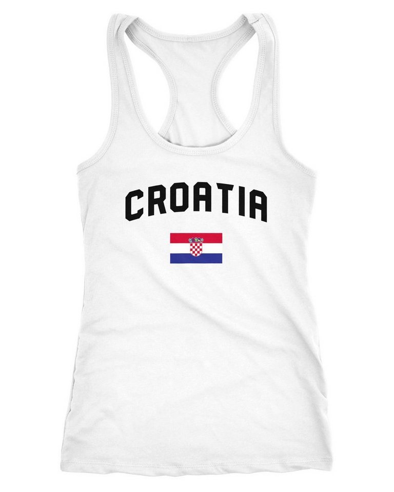 MoonWorks Tanktop Damen Tanktop Kroatien Croatia Hrvatska WM Fußball Weltmeisterschaft 2018 World Cup Fan-Shirt Moonworks® von MoonWorks