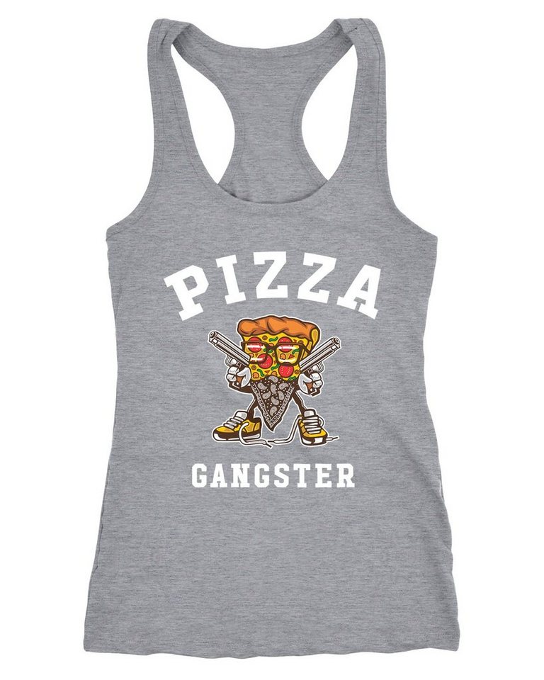 MoonWorks Tanktop Damen Tanktop Pizza Gangster Racerback Moonworks® von MoonWorks