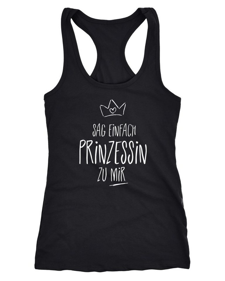 MoonWorks Tanktop Damen Tanktop Sag einfach Prinzessin zu mir Spruch Shirt von MoonWorks