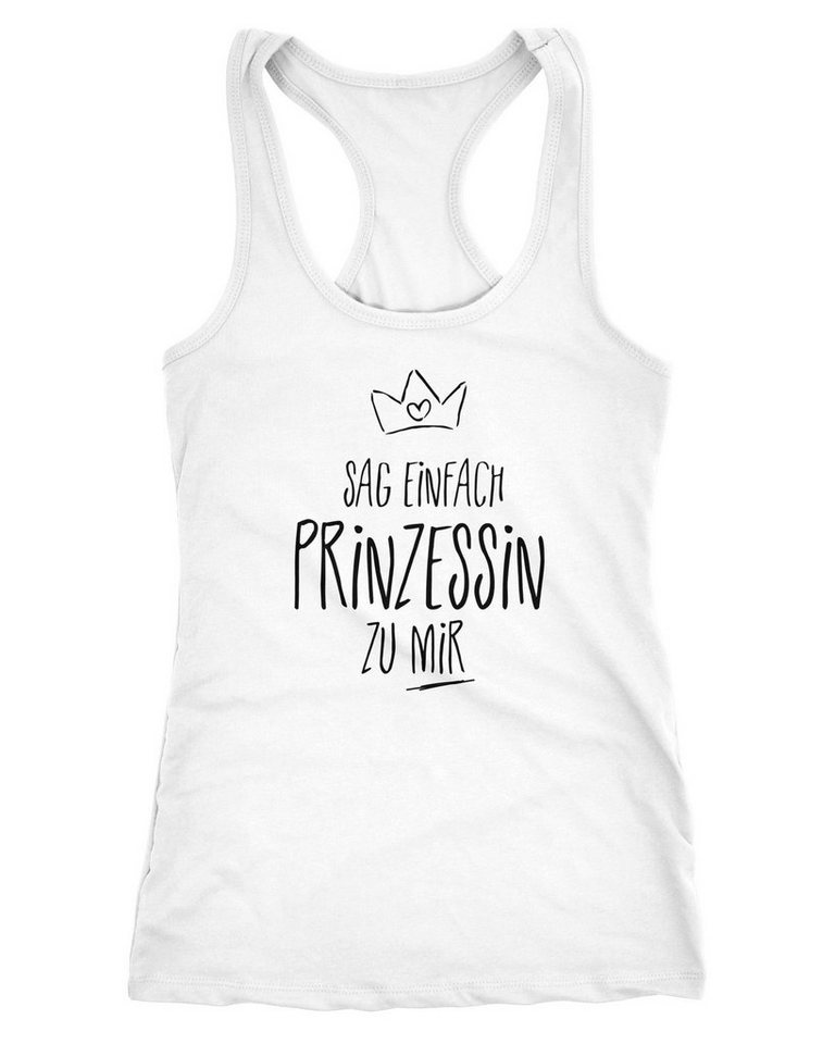 MoonWorks Tanktop Damen Tanktop Sag einfach Prinzessin zu mir Spruch Shirt von MoonWorks