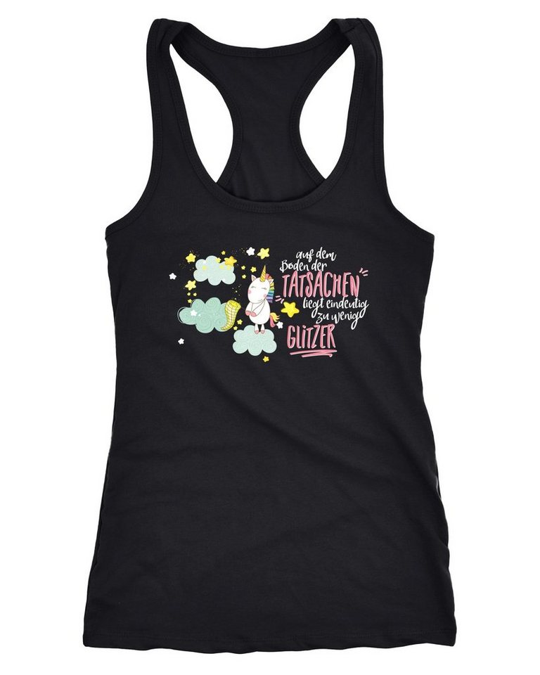 MoonWorks Tanktop Damen Tanktop auf dem boden der Tatsachen liegt eindeutig zu wenig von MoonWorks