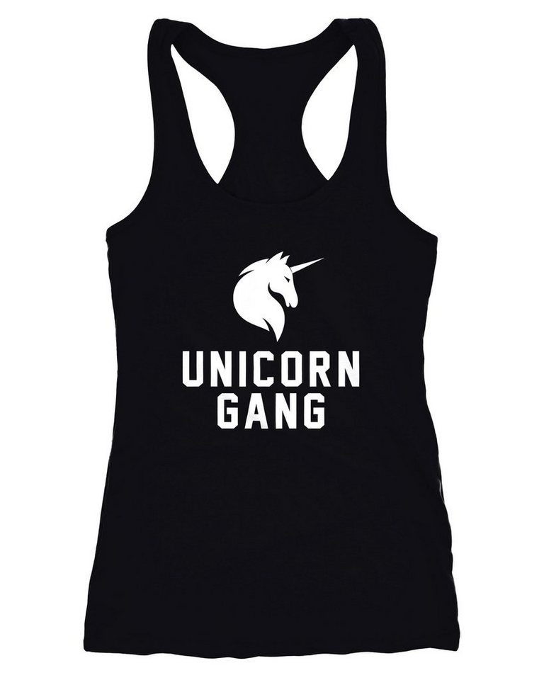 MoonWorks Tanktop Einhorn Shirt Tank-Top Unicorn Gang von MoonWorks
