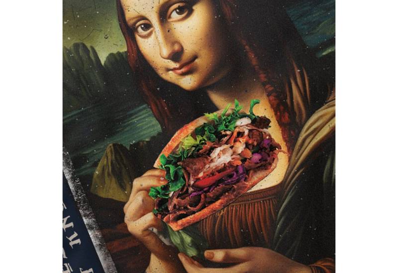 MoonWorks Tanktop Herren Tank-Top Print Aufdruck Mona Lisa Parodie Meme mit Print von MoonWorks