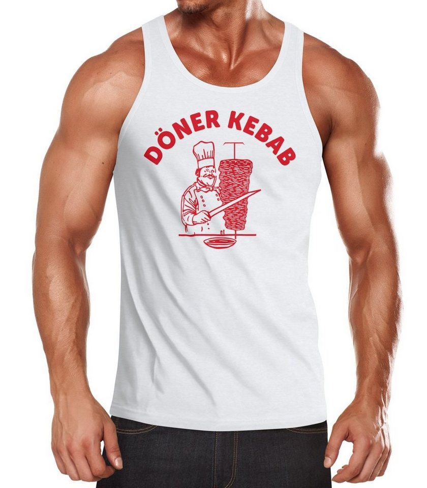 MoonWorks Tanktop Herren Tanktop Döner Kebab Dönerspieß Muskelshirt mit Print von MoonWorks