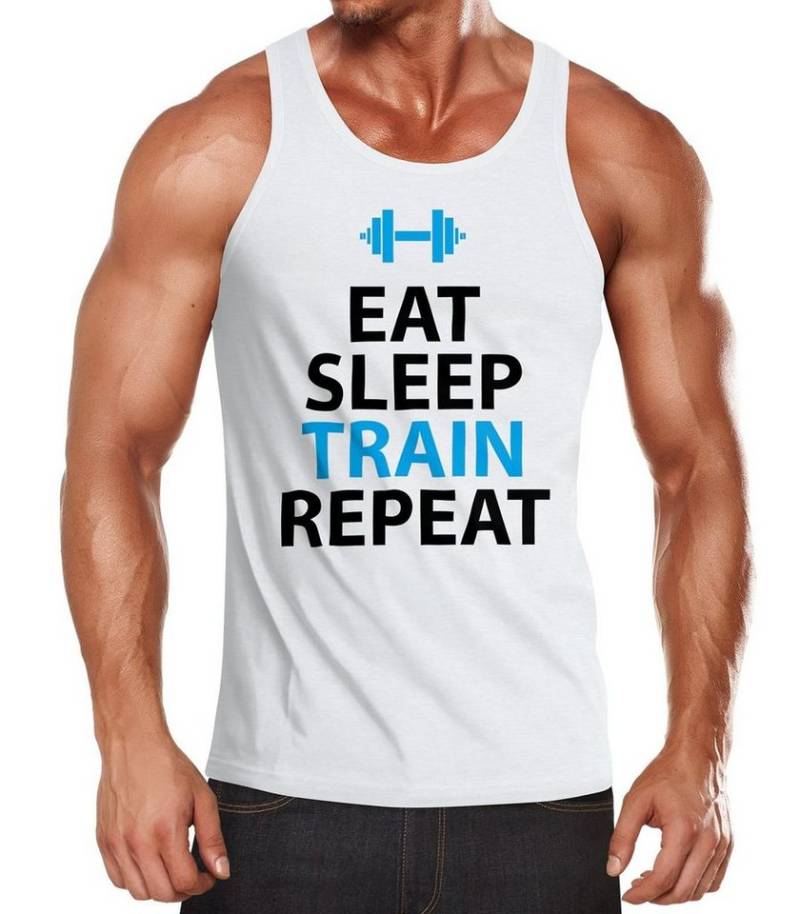 MoonWorks Tanktop Herren Tanktop Eat Sleep Train Repeat Bodybuilder Fitness Gym mit Print MoonWorks Tanktop Herren Tanktop Eat Sleep Train Repeat Bodybuilder Fitness Gym mit Print von MoonWorks