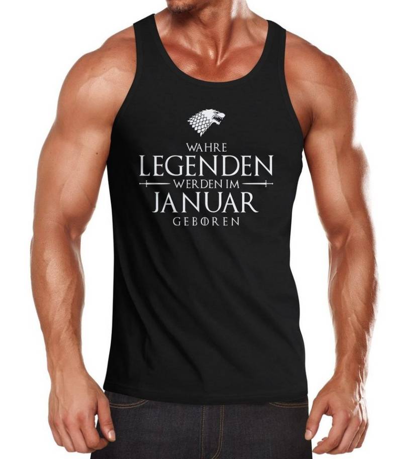 MoonWorks Tanktop Herren Tanktop Wahre Legenden werden im [object Object] geboren Fun-Shirt Moonworks® mit Print von MoonWorks