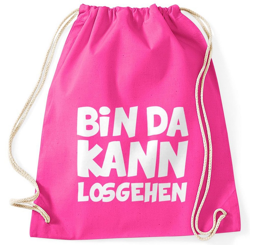 MoonWorks Turnbeutel Lustiger Turnbeutel mit Spruch Bin da kann losgehen Moonworks® von MoonWorks