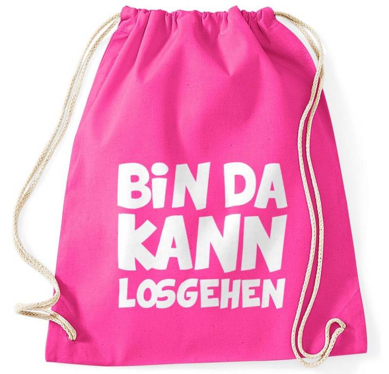 MoonWorks Turnbeutel Lustiger Turnbeutel mit Spruch Bin da kann losgehen Moonworks® von MoonWorks