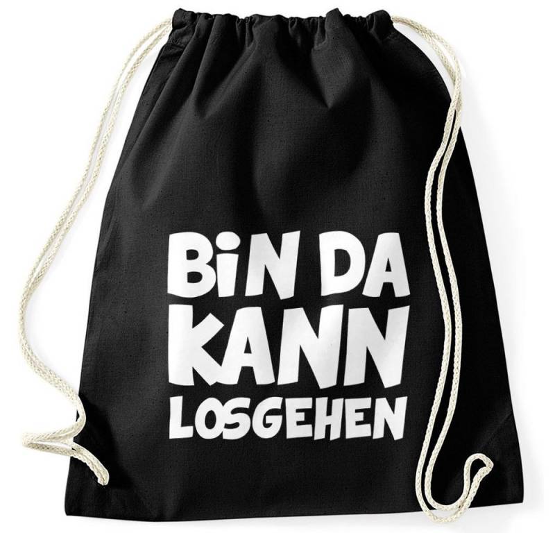 MoonWorks Turnbeutel Lustiger Turnbeutel mit Spruch Bin da kann losgehen Moonworks® von MoonWorks