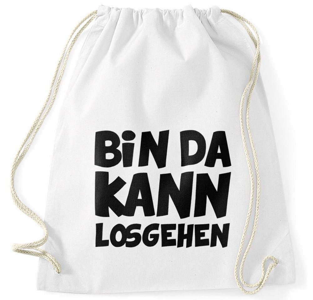 MoonWorks Turnbeutel Lustiger Turnbeutel mit Spruch Bin da kann losgehen Moonworks® von MoonWorks