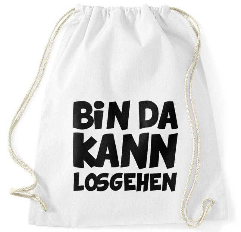 MoonWorks Turnbeutel Lustiger Turnbeutel mit Spruch Bin da kann losgehen Moonworks® von MoonWorks