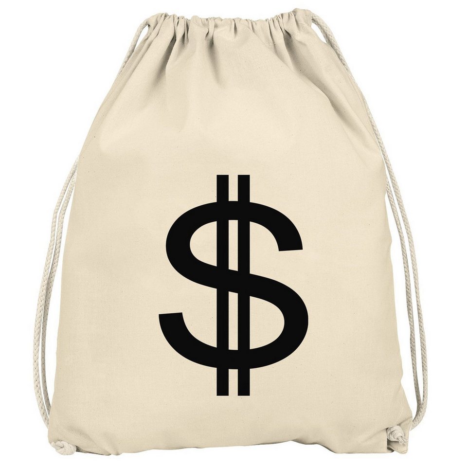MoonWorks Turnbeutel Turnbeutel Dollar Zeichen Symbol Money Bag Geldsack Moonworks® von MoonWorks