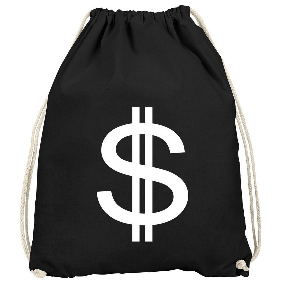 MoonWorks Turnbeutel Turnbeutel Dollar Zeichen Symbol Money Bag Geldsack Moonworks® von MoonWorks