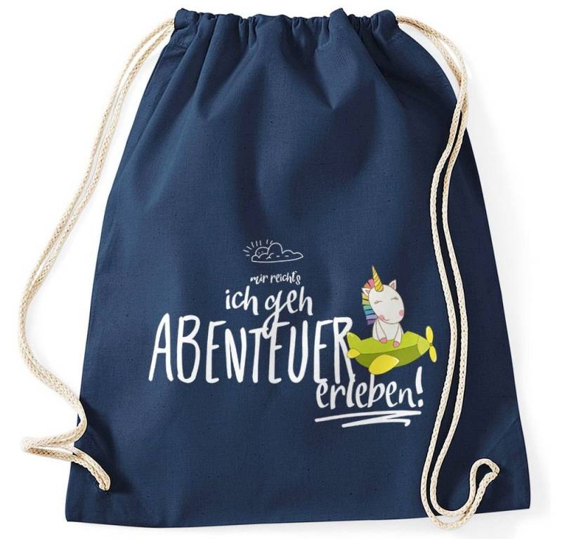 MoonWorks Turnbeutel Turnbeutel Einhorn Mir reichts ich geh Abenteuer erleben Spruch von MoonWorks