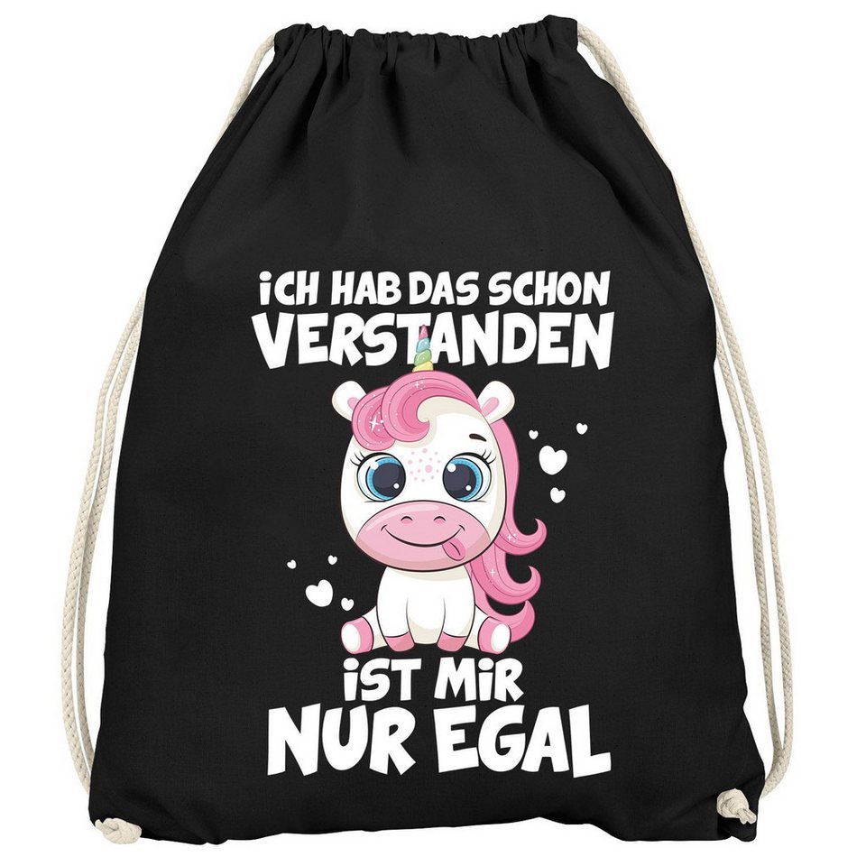 MoonWorks Turnbeutel Turnbeutel Einhorn Spruch lustig Ich hab das schon verstanden es ist von MoonWorks