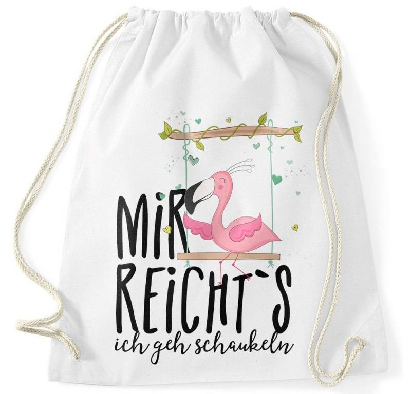 MoonWorks Turnbeutel Turnbeutel Flamingo Mir reichts ich geh schaukeln Sprüche Spruch Moonworks® von MoonWorks