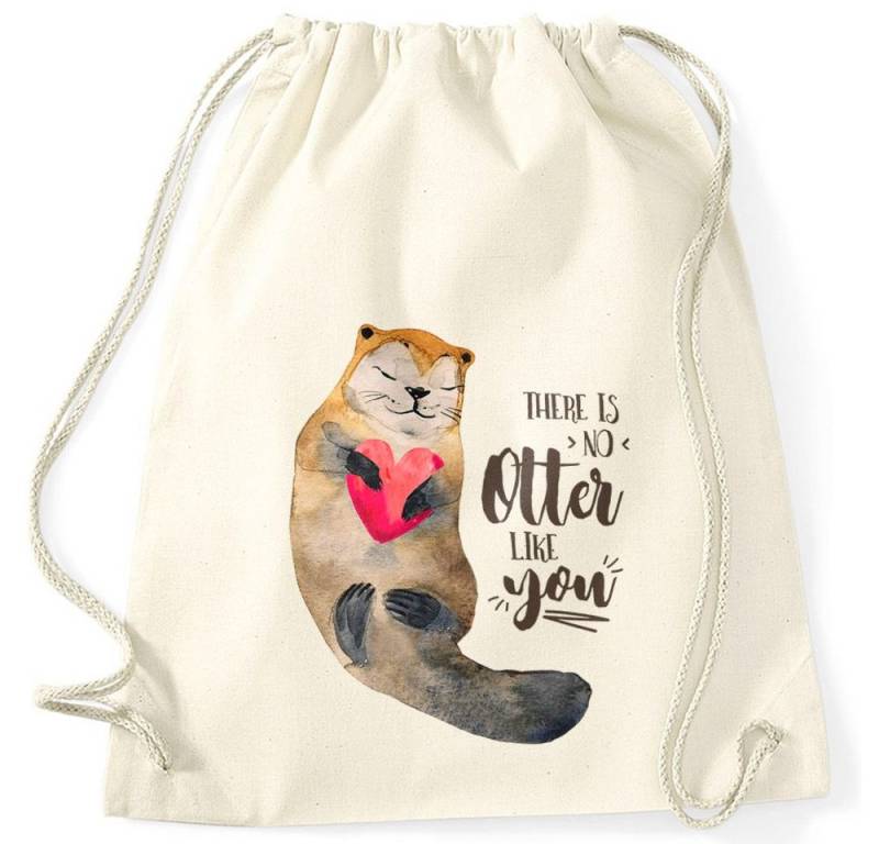 MoonWorks Turnbeutel Turnbeutel Geschenk There is no otter like you Liebe Spruch Love von MoonWorks