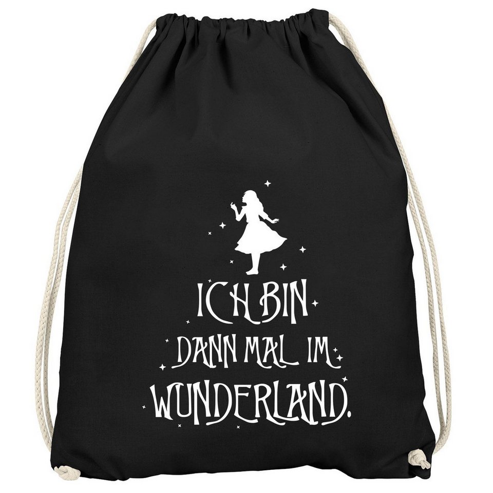 MoonWorks Turnbeutel Turnbeutel Ich bin dann mal im Wunderland Spruch Moonworks® von MoonWorks