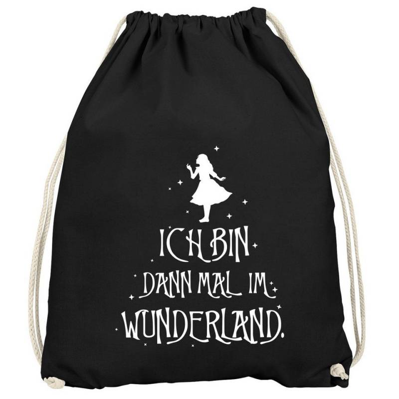 MoonWorks Turnbeutel Turnbeutel Ich bin dann mal im Wunderland Spruch Moonworks® von MoonWorks