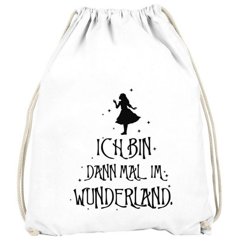 MoonWorks Turnbeutel Turnbeutel Ich bin dann mal im Wunderland Spruch Moonworks® von MoonWorks