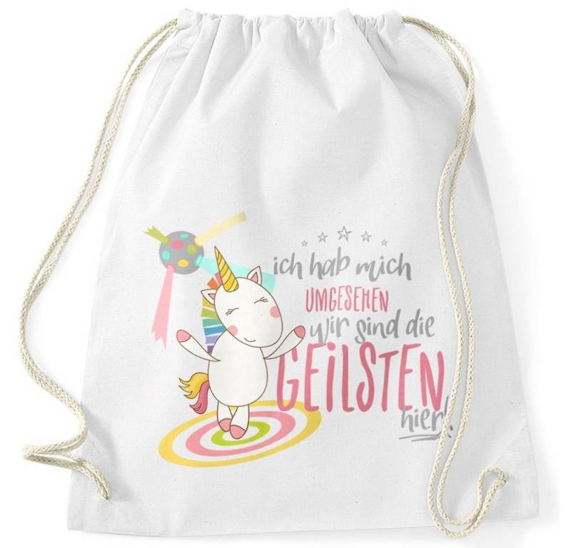 MoonWorks Turnbeutel Turnbeutel Ich hab mich umgesehen wir sind die geilsten hier Einhorn von MoonWorks