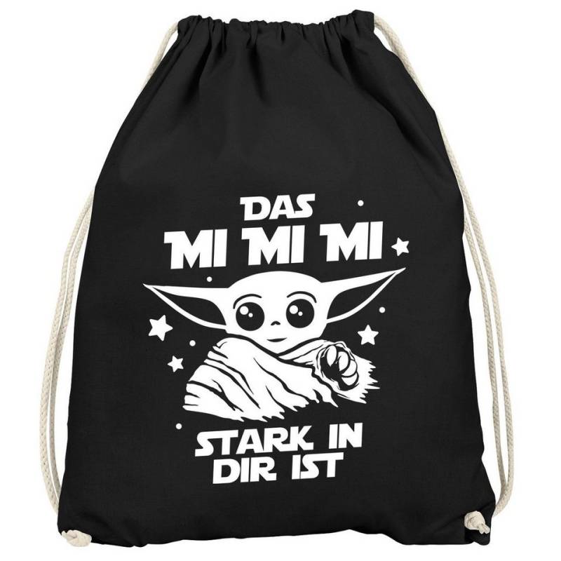 MoonWorks Turnbeutel Turnbeutel Parodie Spruch Das mi mi mi stark in dir ist Fun-Shirt Gymsac Moonworks® von MoonWorks