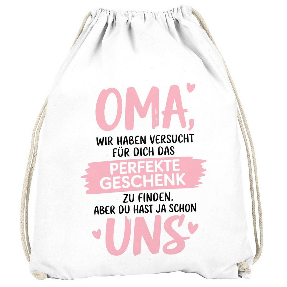 MoonWorks Turnbeutel Turnbeutel Spruch Geschenk lustig Geschenkidee Bonus-Mama Oma Gymbag von MoonWorks