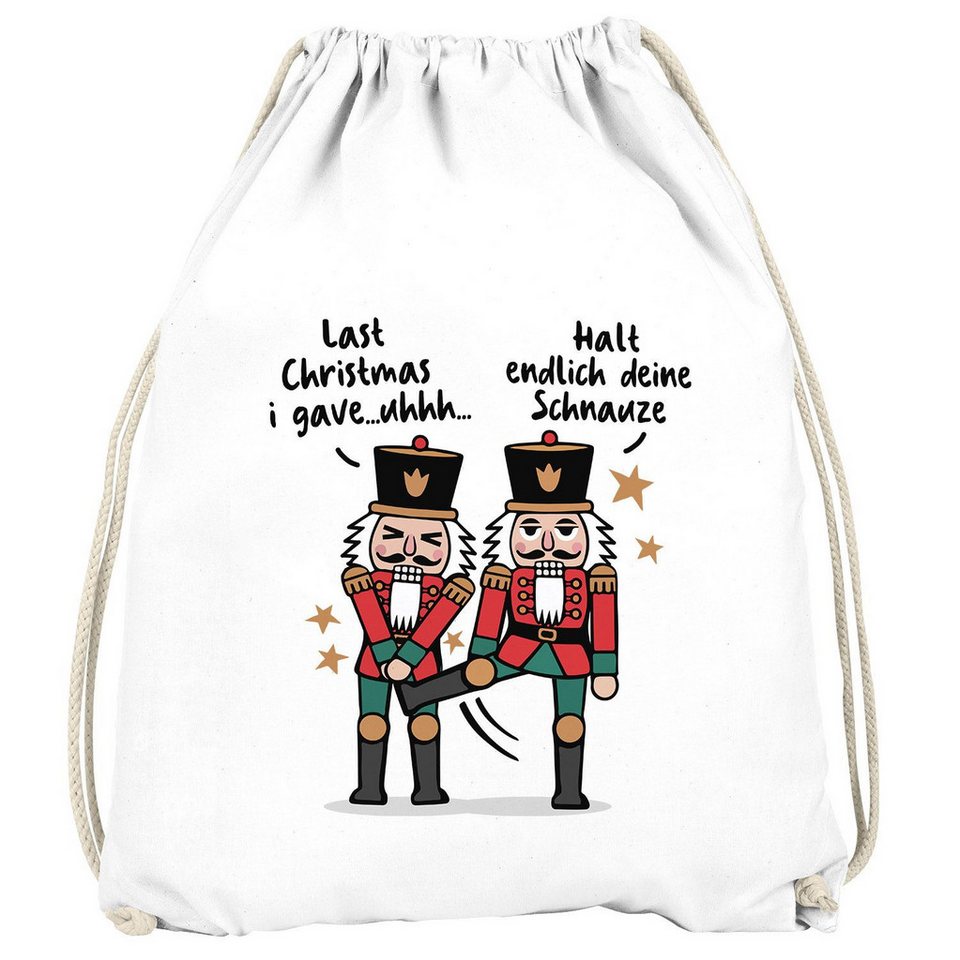 MoonWorks Turnbeutel Turnbeutel Spruch lustig Anti Weihnachten Nussknacker Jingle Balls von MoonWorks