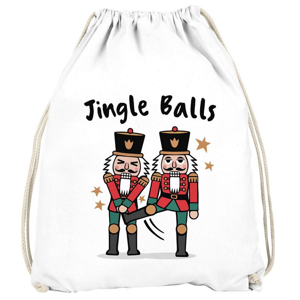 MoonWorks Turnbeutel Turnbeutel Spruch lustig Anti Weihnachten Nussknacker Jingle Balls von MoonWorks