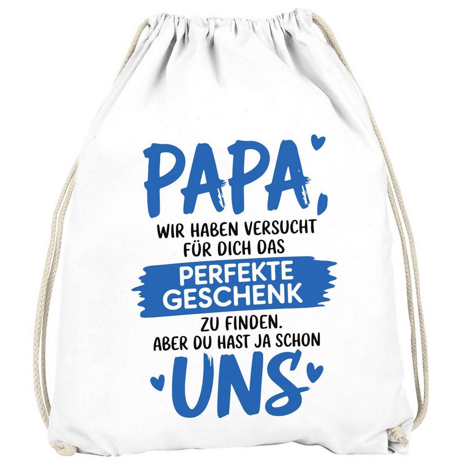 MoonWorks Turnbeutel Turnbeutel Spruch lustig Bonus-Papa Opa Geschenkidee Väter Großväter von MoonWorks