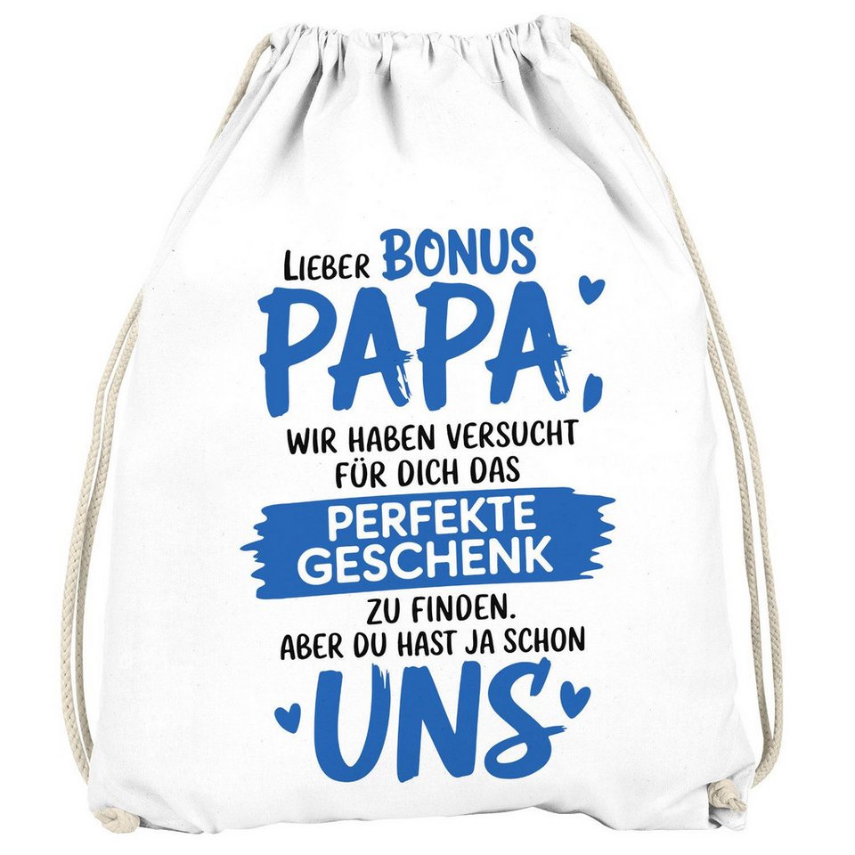 MoonWorks Turnbeutel Turnbeutel Spruch lustig Bonus-Papa Opa Geschenkidee Väter Großväter von MoonWorks