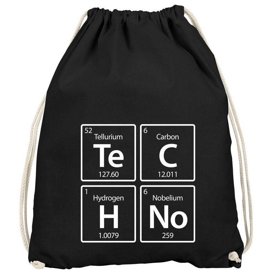 MoonWorks Turnbeutel Turnbeutel Techno Periodensystem chemische Elemente Feiern Party von MoonWorks