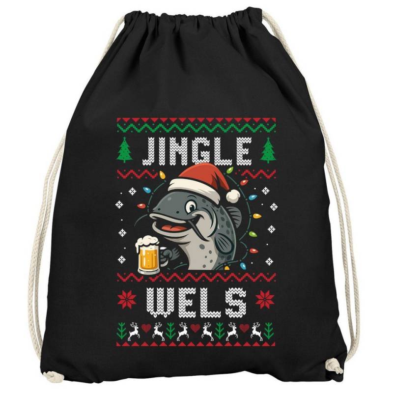 MoonWorks Turnbeutel Turnbeutel Ugly XMAS Bier DesignSpruch lustig Jingle Wels Gymbag von MoonWorks