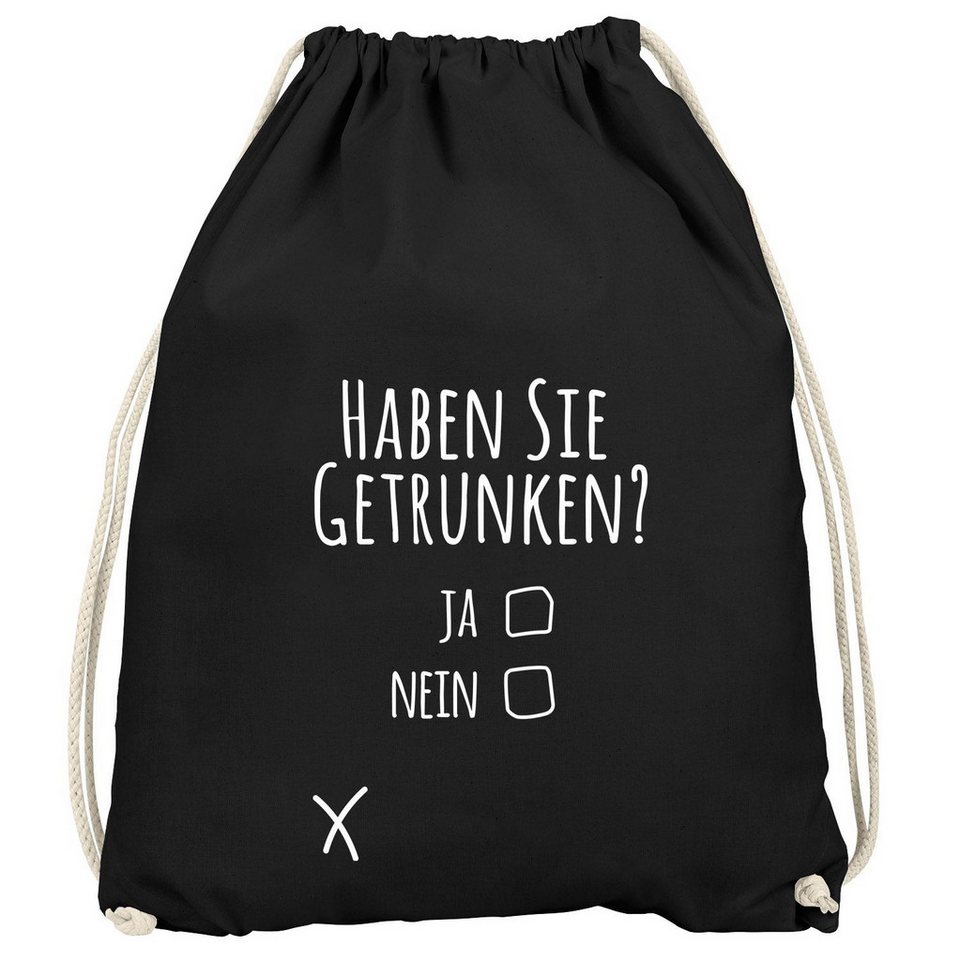 MoonWorks Turnbeutel Turnbeutel mit Spruch Haben Sie getrunken? lustiger Turnbeutel Saufen von MoonWorks