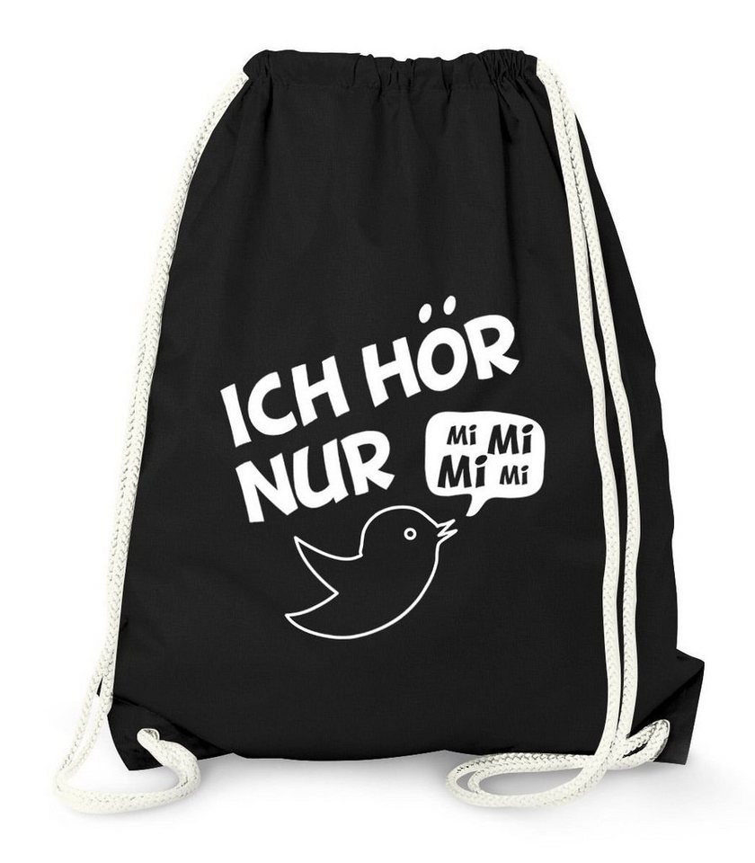 MoonWorks Turnbeutel Turnbeutel mit Spruch - ich hör nur mimimi - lustig Gymbag Drawstring Moonworks® von MoonWorks