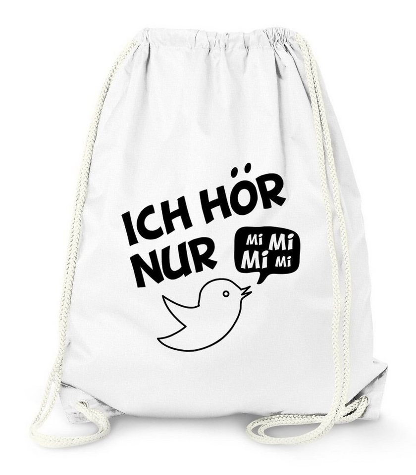 MoonWorks Turnbeutel Turnbeutel mit Spruch - ich hör nur mimimi - lustig Gymbag Drawstring Moonworks® von MoonWorks