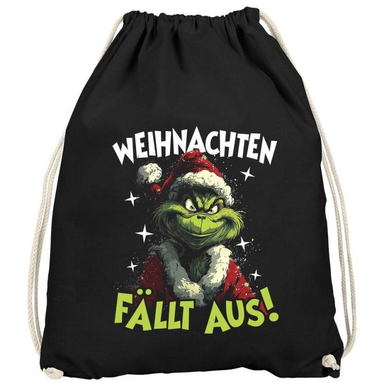 MoonWorks Turnbeutel Weihnachts Turnbeutel Weihnachtsmotiv – Sportbeutel mit Spruch von MoonWorks