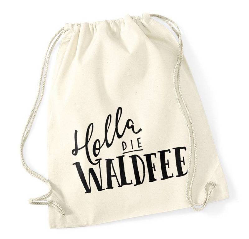MoonWorks Turnbeutel lustiger Turnbeutel mit Spruch Holla die Waldfee Sprüche Spruchbeutel von MoonWorks