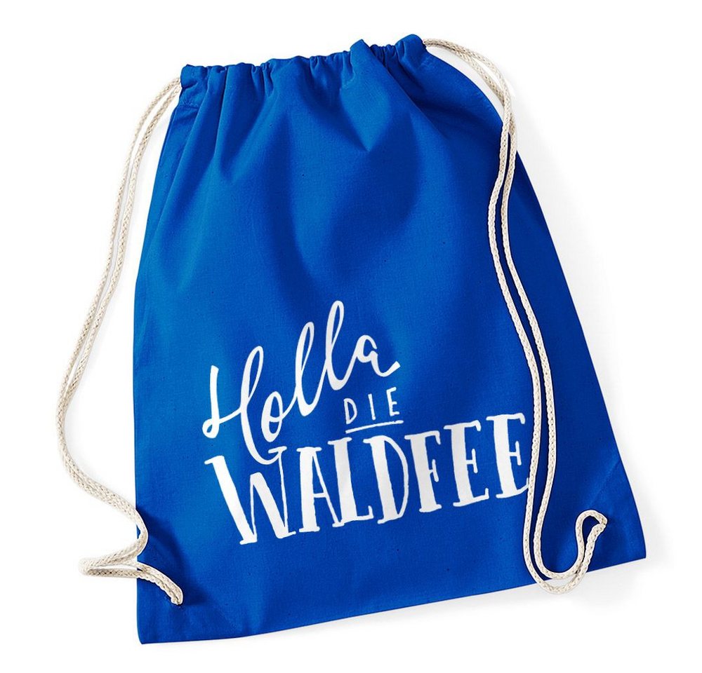 MoonWorks Turnbeutel lustiger Turnbeutel mit Spruch Holla die Waldfee Sprüche Spruchbeutel von MoonWorks