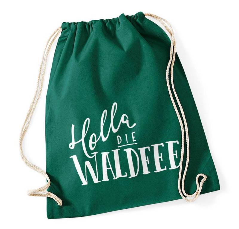 MoonWorks Turnbeutel lustiger Turnbeutel mit Spruch Holla die Waldfee Sprüche Spruchbeutel von MoonWorks