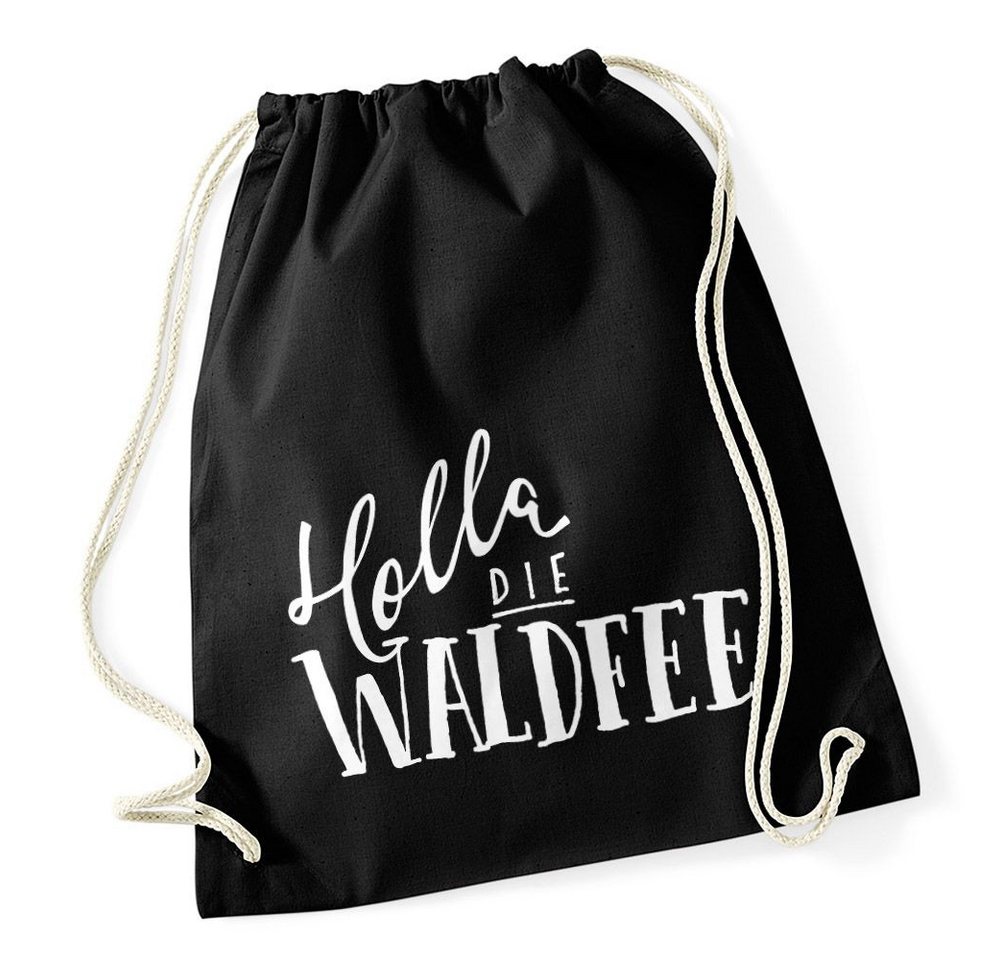 MoonWorks Turnbeutel lustiger Turnbeutel mit Spruch Holla die Waldfee Sprüche Spruchbeutel von MoonWorks