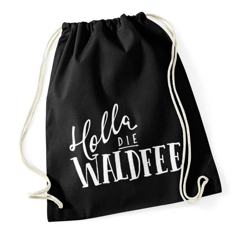 MoonWorks Turnbeutel lustiger Turnbeutel mit Spruch Holla die Waldfee Sprüche Spruchbeutel von MoonWorks