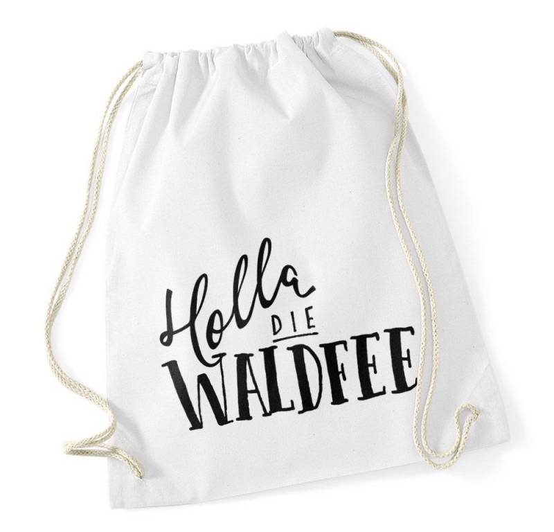 MoonWorks Turnbeutel lustiger Turnbeutel mit Spruch Holla die Waldfee Sprüche Spruchbeutel von MoonWorks
