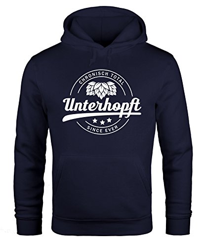 MoonWorks Unterhopft Pullover mit Kapuze Hoodie Herren Navy L von MoonWorks