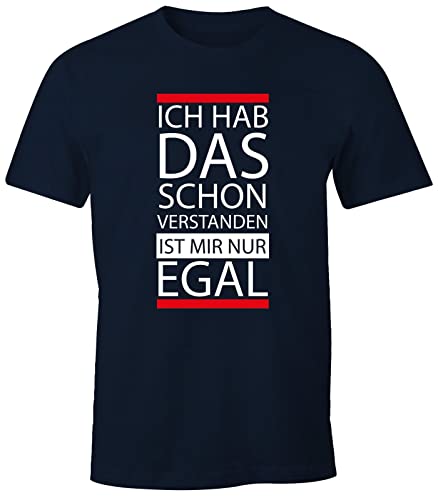 MoonWorks lustiges Herren T-Shirt - Ich hab das Schon verstanden, ist Mir nur egal - Fun-Shirt Navy M von MoonWorks