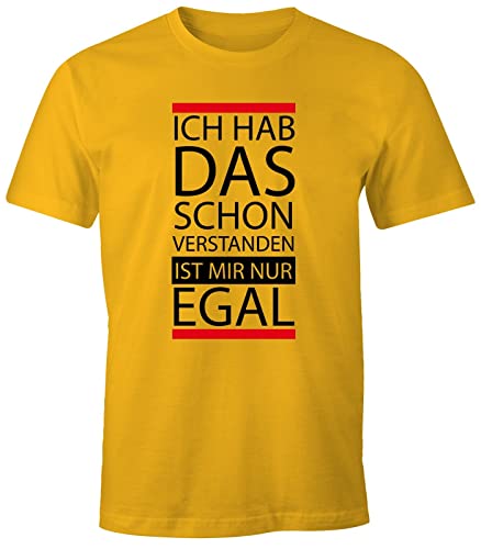 MoonWorks lustiges Herren T-Shirt - Ich hab das Schon verstanden, ist Mir nur egal - Fun-Shirt gelb M von MoonWorks