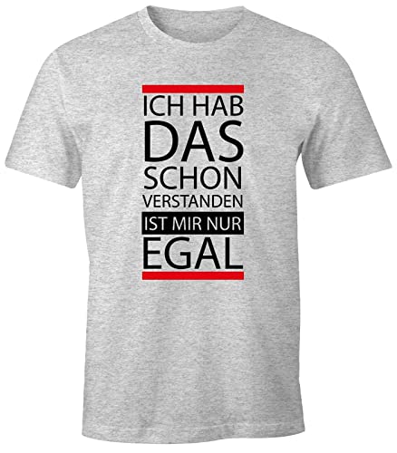 MoonWorks lustiges Herren T-Shirt - Ich hab das Schon verstanden, ist Mir nur egal - Fun-Shirt grau 4XL von MoonWorks