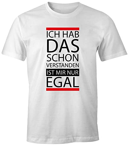 MoonWorks lustiges Herren T-Shirt - Ich hab das Schon verstanden, ist Mir nur egal - Fun-Shirt weiß L von MoonWorks