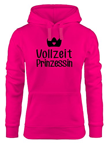 MoonWorks süßer Hoodie für Damen, Vollzeit Prinzessin, Sweatshirt Kapuze Kapuzenpullover pink-schwarz M von MoonWorks