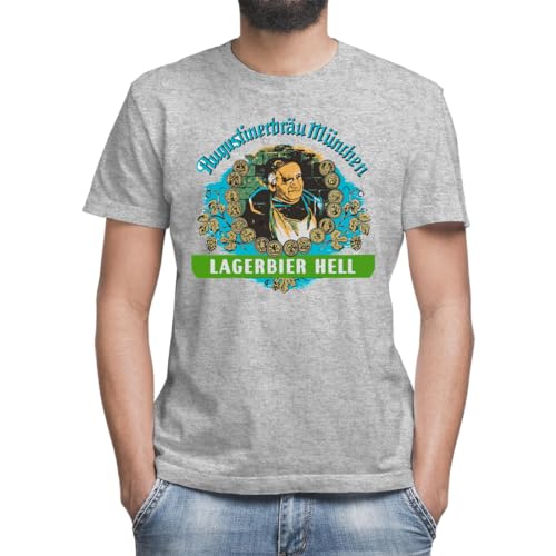 Augustiner Munich Beer Lagerbier Hell Klassisches Herren-T-Shirt mit Rundhalsausschnitt und kurzen Ärmeln 2X-Large von Moonai